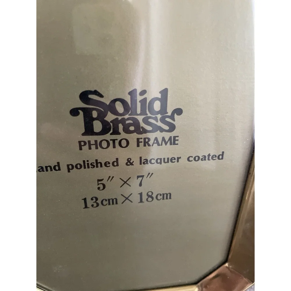 Vintage NOS Solid Brass‎ Photo Picture Frame Beveled Edge 5X7 New